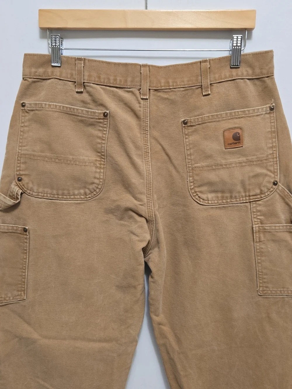 Carhartt B136 Brown Double Knee Duck Work Pants 36x32 Carpenter Dungaree